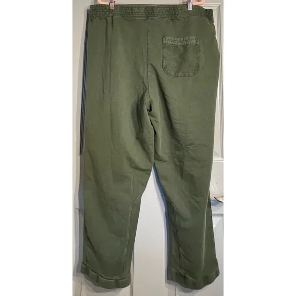 Anthropologie Army Green “Moss” Snap Waist Joggers NWT Size XLP - Picture 6 of 12